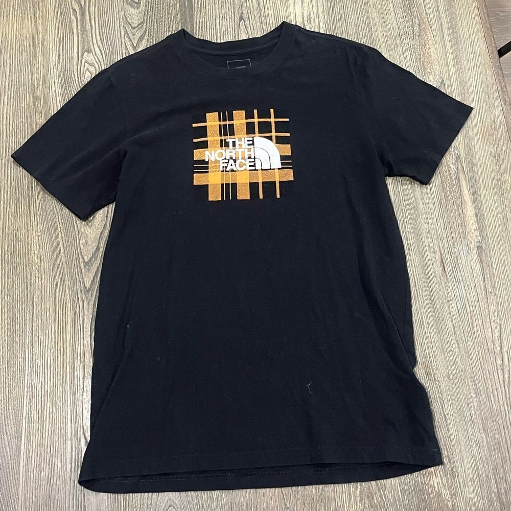 The North Face Mens T-Shirt Short Sleeve Crewneck Cotton Logo Print Black Size M